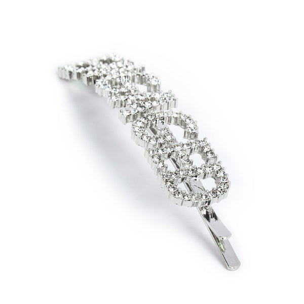 Hairpin “ENGAGED” with Rhinestones in silver tone