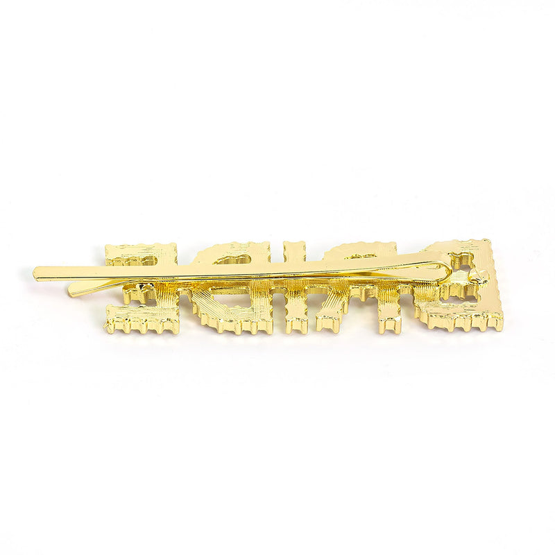 Hairpin "BRIDE" with Rhinestones in gold tone