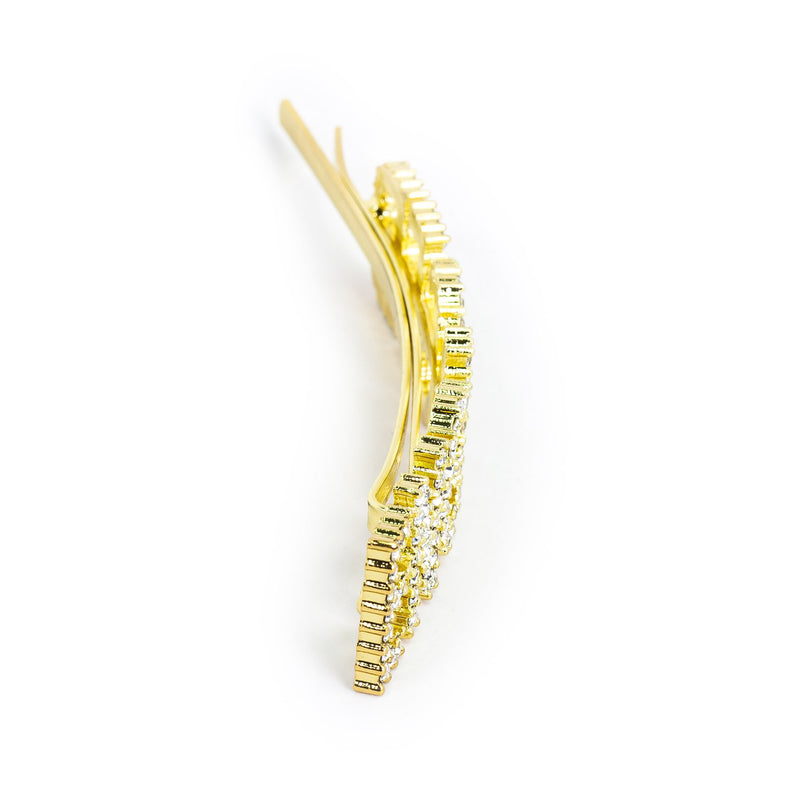 Hairpin "ENGAGED" with Rhinestones in gold tone