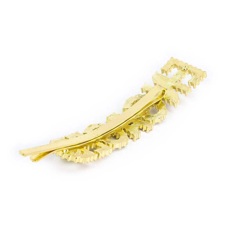 Hairpin "ENGAGED" with Rhinestones in gold tone