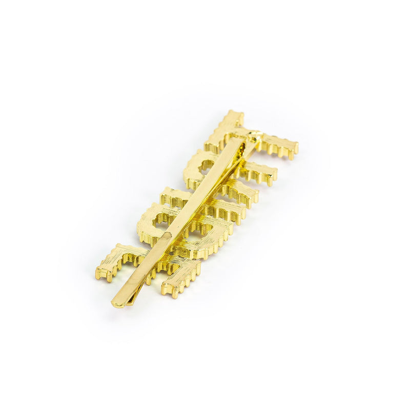Hairpin "TRIBE" with Rhinestones in gold tone