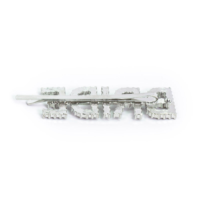 Hairpin “BRIDE” with Rhinestones in silver tone