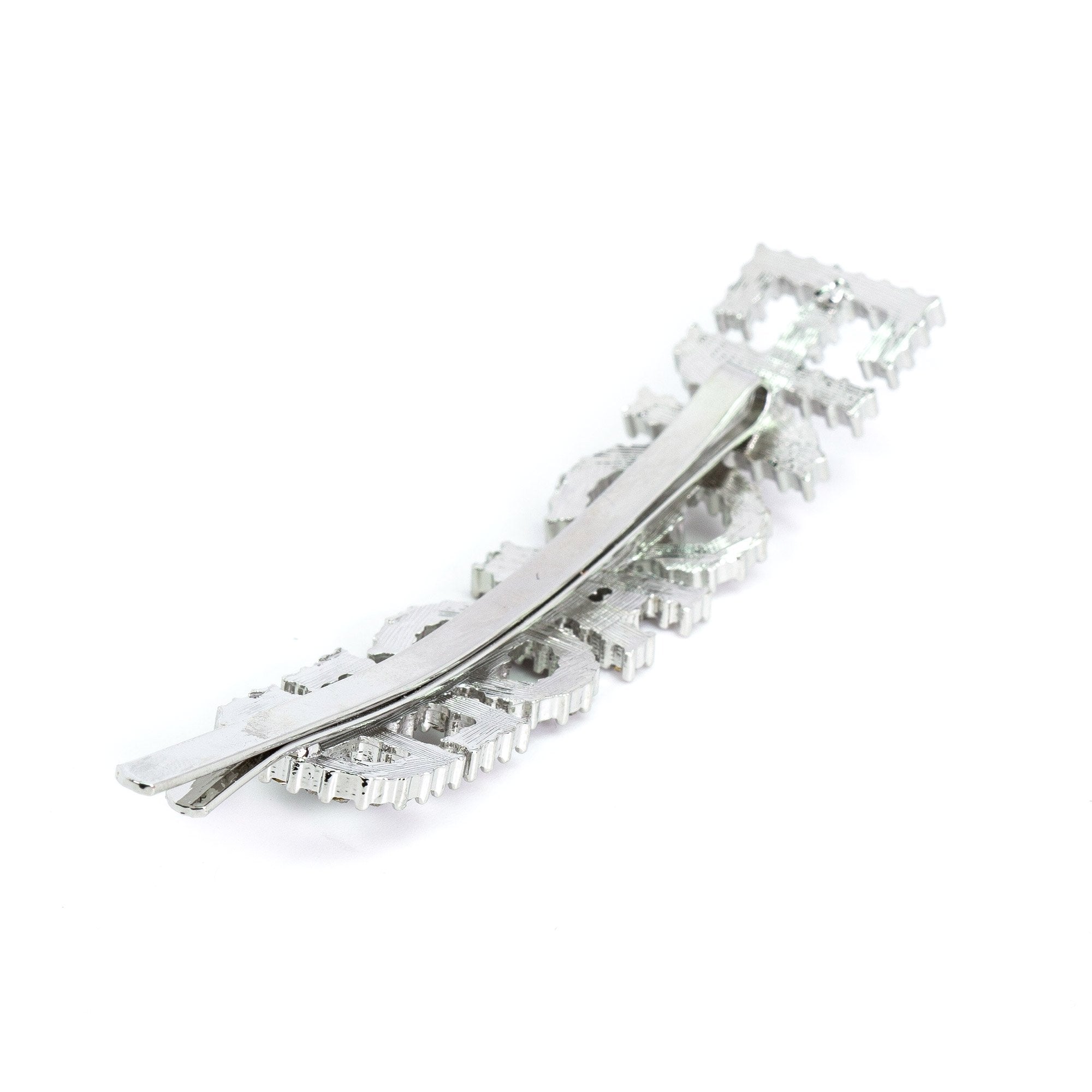 Hairpin “ENGAGED” with Rhinestones in silver tone