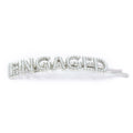 Hairpin “ENGAGED” with White Pearls in silver tone