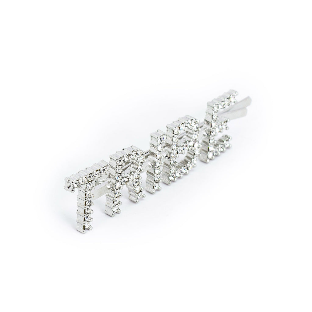 Hairpin “TRIBE” with Rhinestones in silver tone