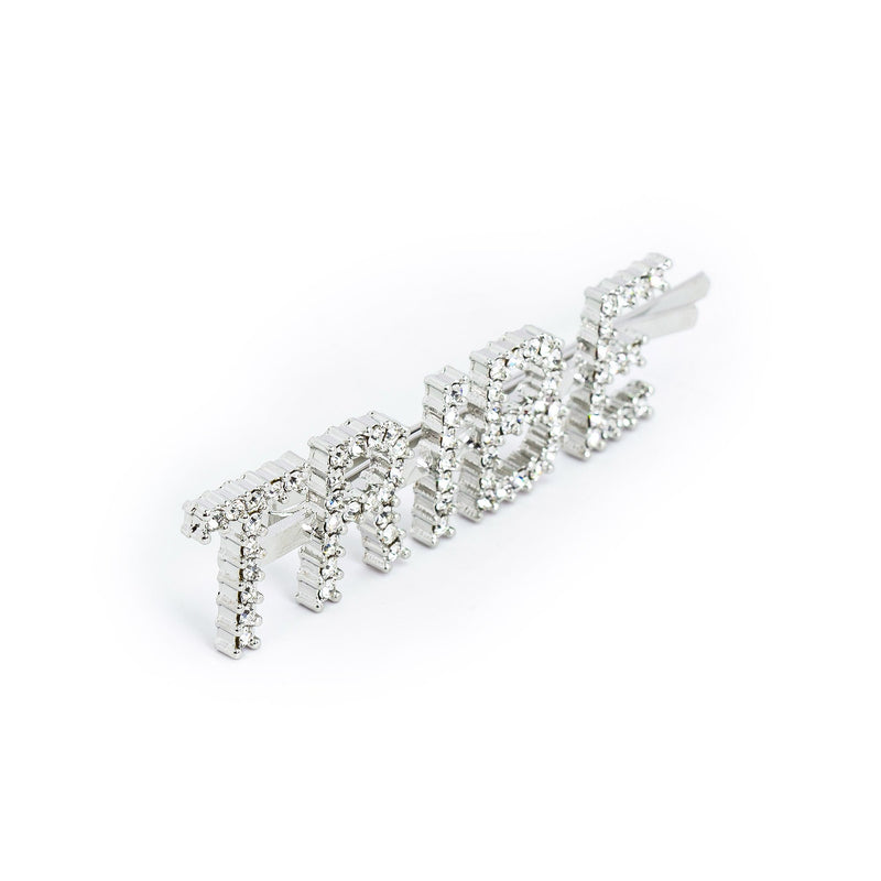 Hairpin “TRIBE” with Rhinestones in silver tone